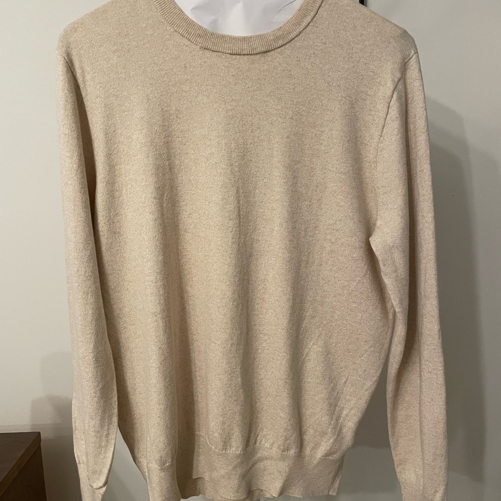 J. Crew Men's Beige Crewneck Sweater